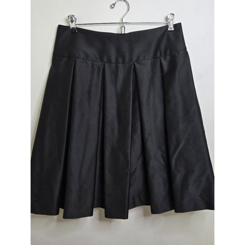 JS Collections Skirt 6 Black Flare Pleated A-line Satin Look Tulle Lined Flowy